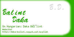 balint daka business card